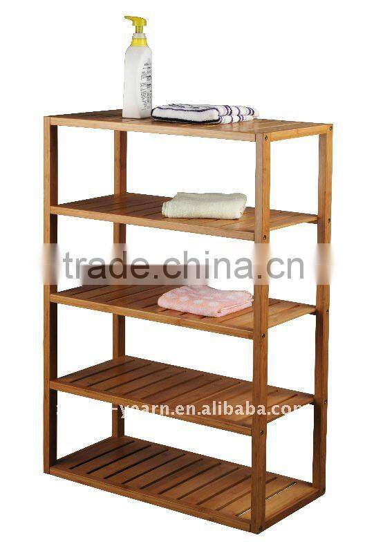 Bamboo Bathroom Mat Bed Foot Board with Rectanglar Shape and Non-Slip Rubber Feet on Bottom for Bathroom and Bedroom and Medical
