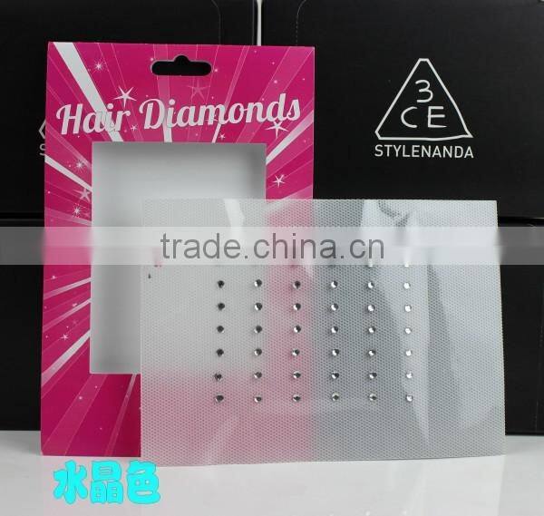 Hot sale crystal hair serum hair crystals hair bling crystal iron in hair crystals wholesale crystal hair accessories