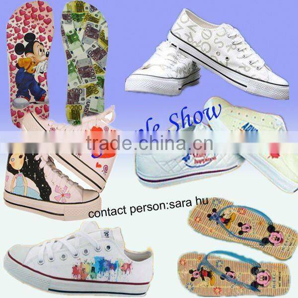 Digital inkjet canvas customed shoes printer