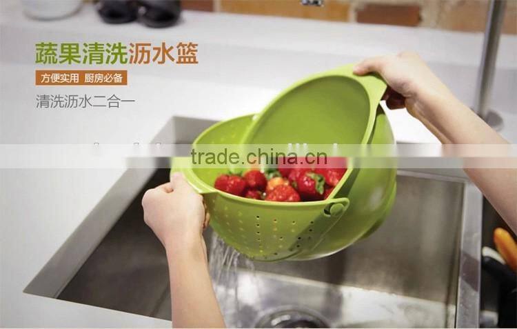 new design plastic Clean Rice Machine Vegetables basin wash fruit bowl fruit basket the kitchen good cooking tools