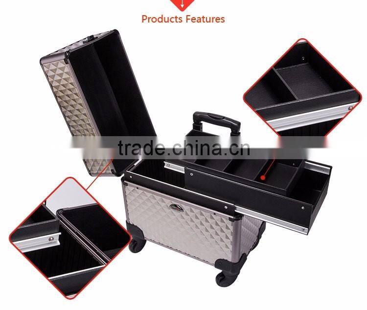 Sunrise aluminum makeup vanity case