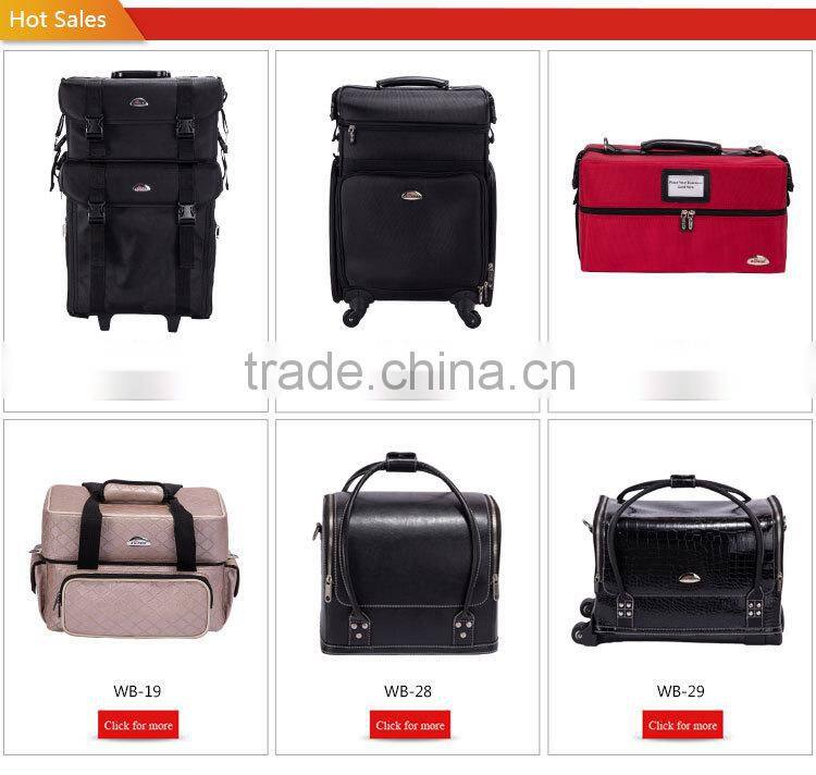 New Arrival Soft Nylon Makeup Artist Travel Backpack With Cosmetics Clear Storage