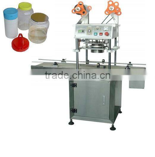 Cosmetic powder plastic jar heat cutting and sealing film machine