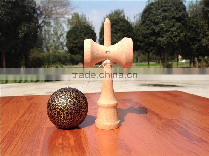 Matt golden with black crack kendama custom,factory direct custom kendama