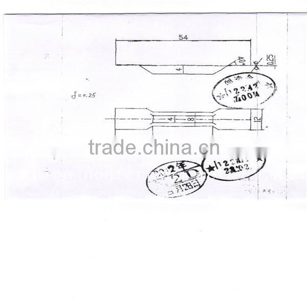 Flat bottom 99.95% molybdenum evaporation boat in industry