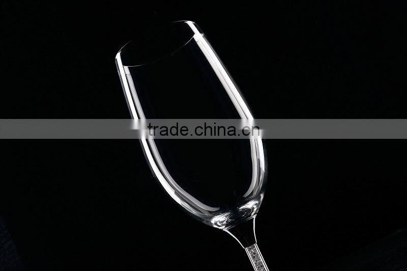 2015 new design lead free clear crystal 395ml wedding beer mug