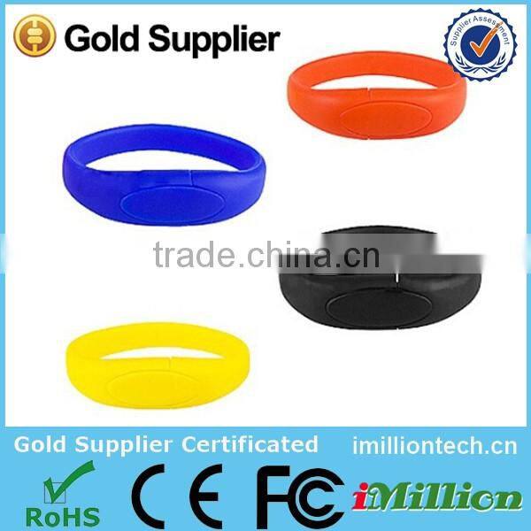 wholesale customized silicone blank cheap usb wristband
