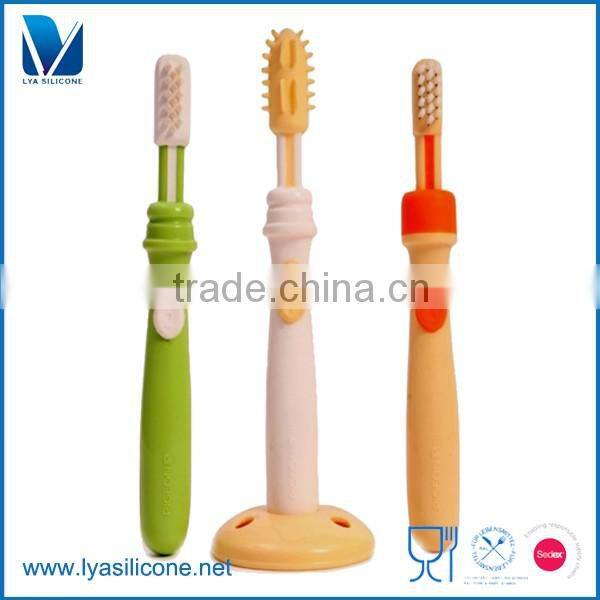 Custom Best Infant Toothbrush of 2016 | Shenzhen Silicone Products Manufacturer Baby Training Toothbrush Set