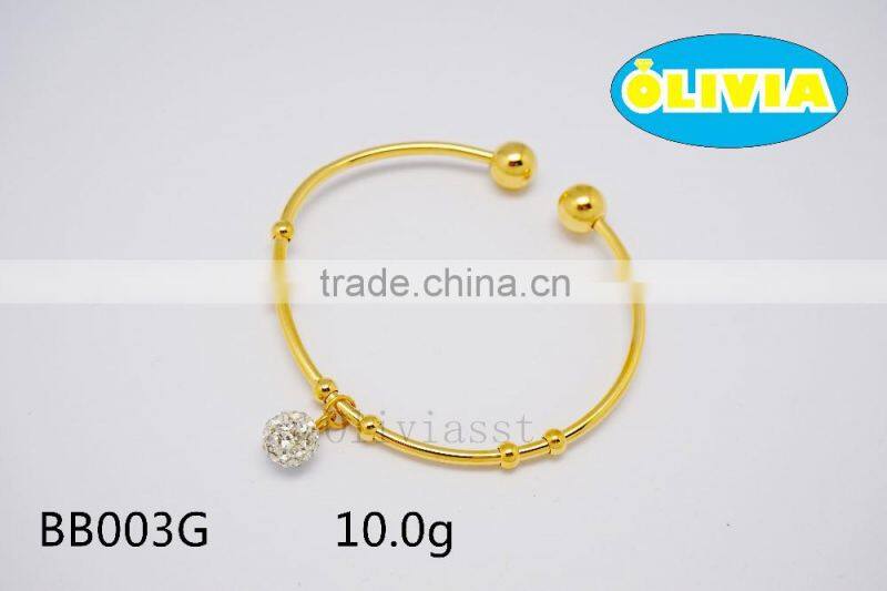 Olivia 2015 Modern 304 Stainless steel bracelet bangle jewelry with white zircon