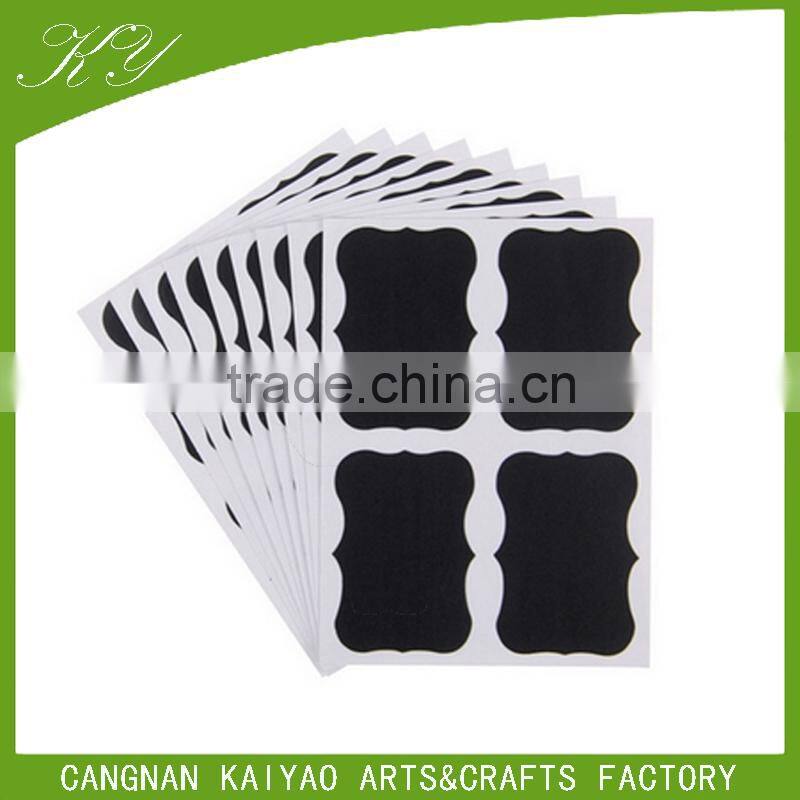 Black Custom Border Chalkboard Labels Includes Chalk Marker Stickers