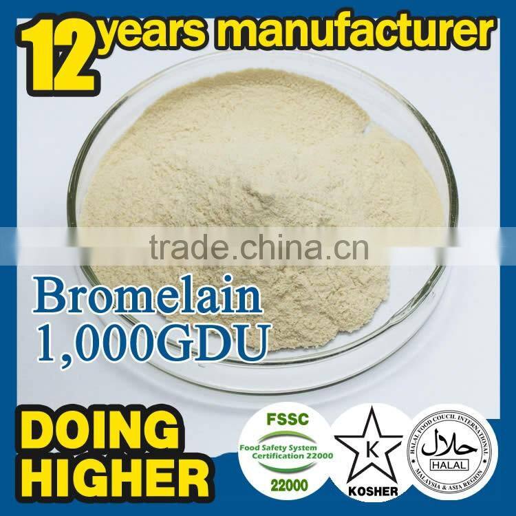 100% natural High quality bromelain wholesale organic bulk bromelain powder