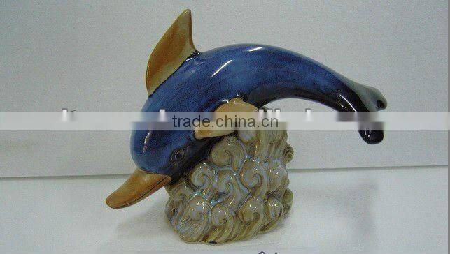 blue resin dolphin