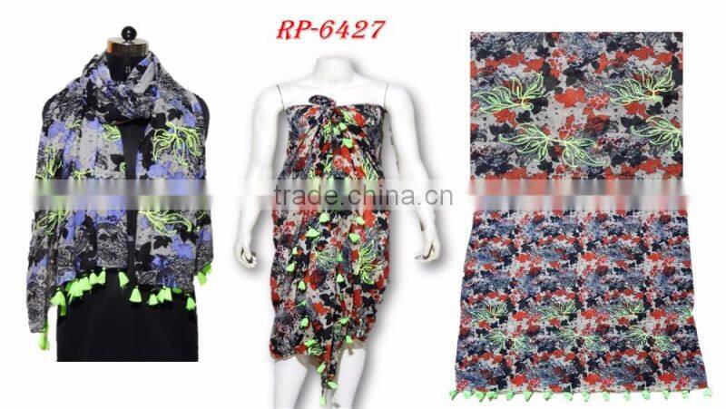 pareo scarf with hand work