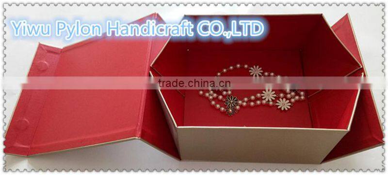 Luxury customized foldable magnetic jewelry gift boxes whollesale