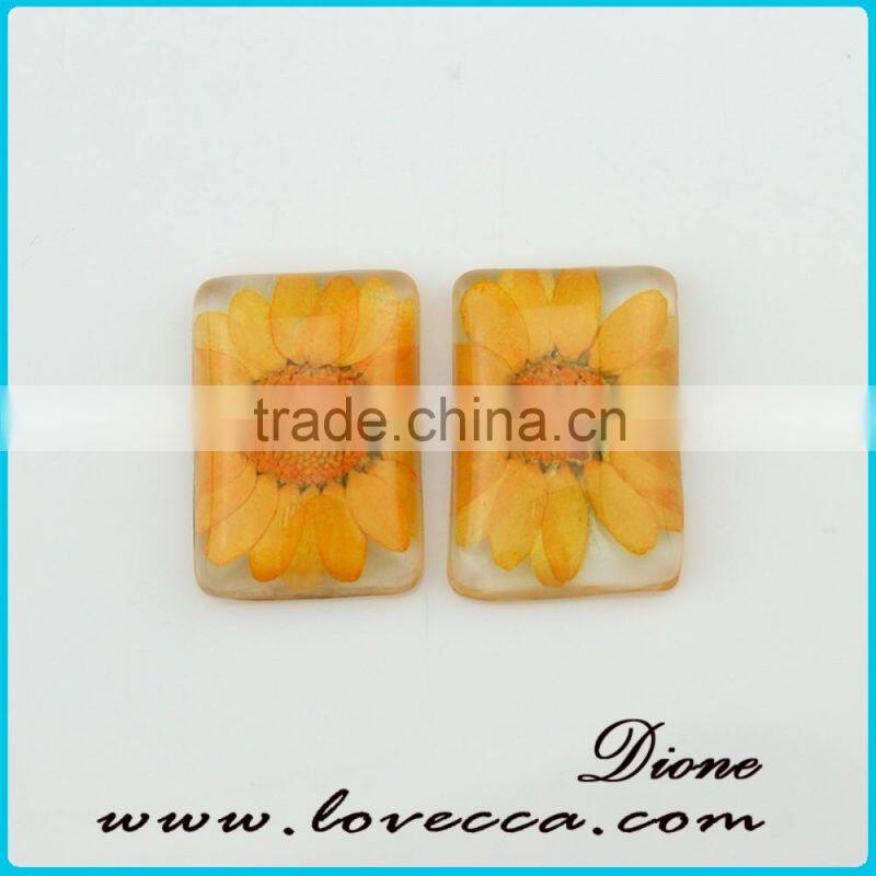 Europe and america market popular design hot jewelry resin flower necklace resin flower glass ball