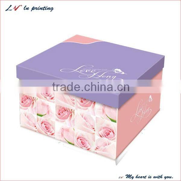 high quality clear rectangular cake box with 4C printing for sale