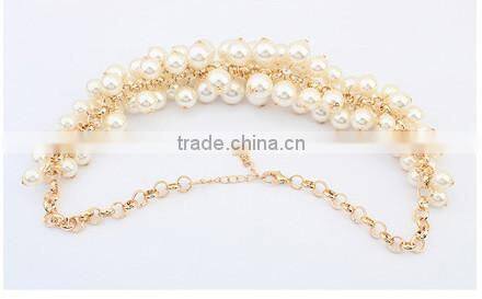 New White Grey Pearl Choker Pendant Statement Necklace Women Necklaces & Pendants Fashion Necklaces for Women 2014