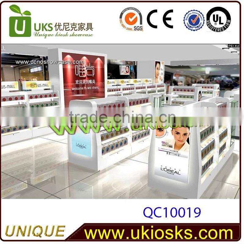 High glossy cosmetic shop design,cosmetic shop furniture design,cosmetic shop counter design