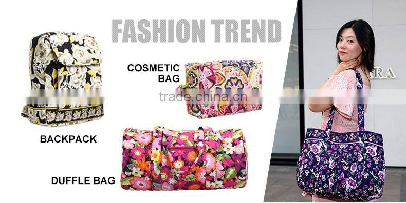 2016 Hot cotton quilted high quality fabric floral fashion fancy hipster designer ladies shoulder bag