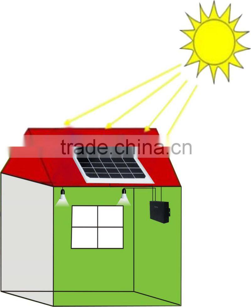 8w cheap solar led lighting with 3W SMD led bulb led solar kit with mobile charger