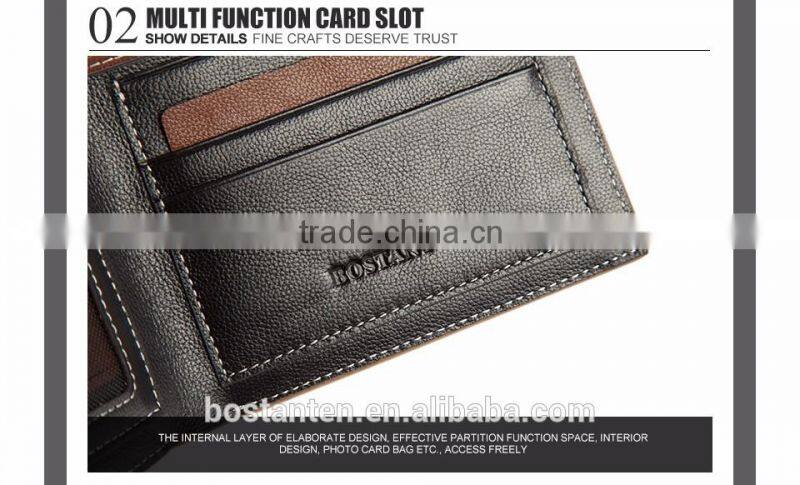 genuine leather fashion trends men wallet purses china wholesale