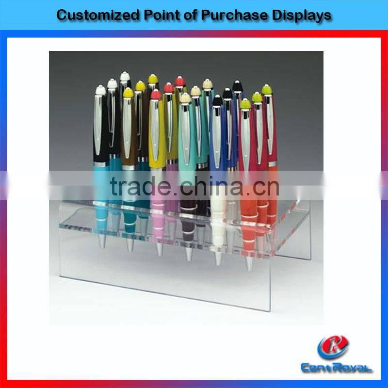 Customized counter transparent acrylic pen display rack