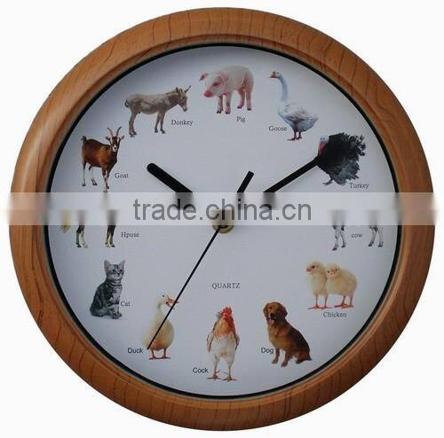 Cason musical wall clock with dog pet