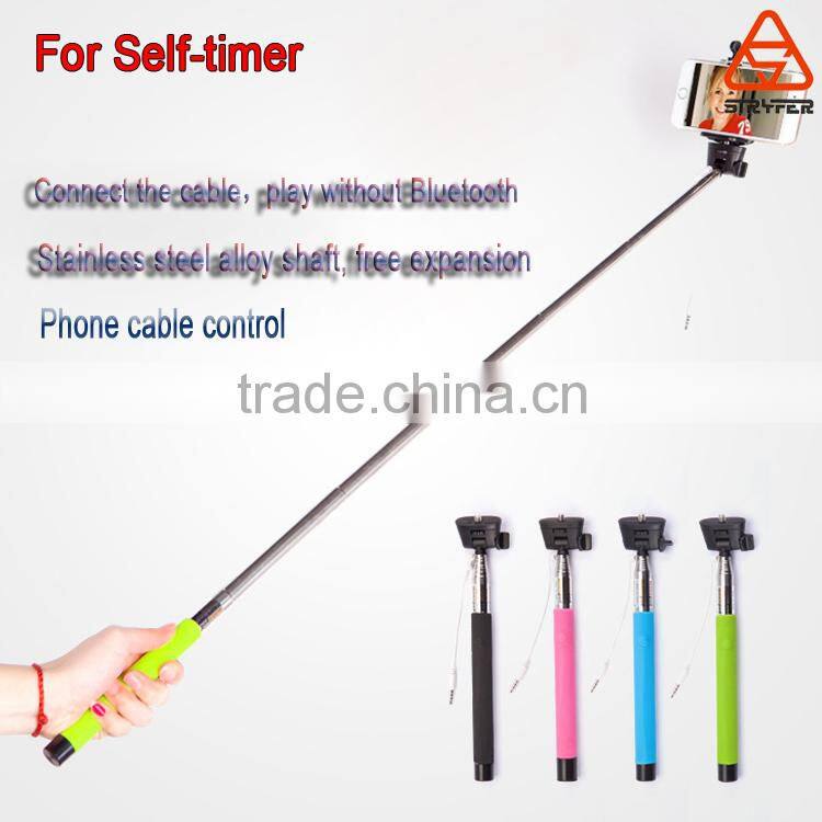 Stryfer Wholesale Digital camera Flexible Tripod Aluminum Video Camera Selfie Rod Cable Take Pole Selfie Stick Phone Extendable