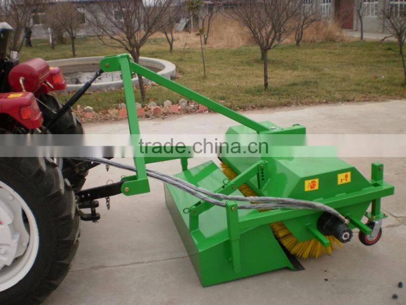 Tractor front mounted forklift road sweeper