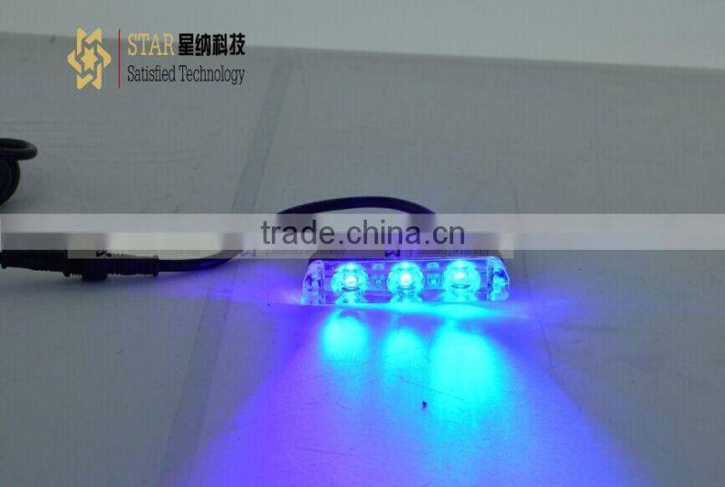 3led high quality strobe grill light