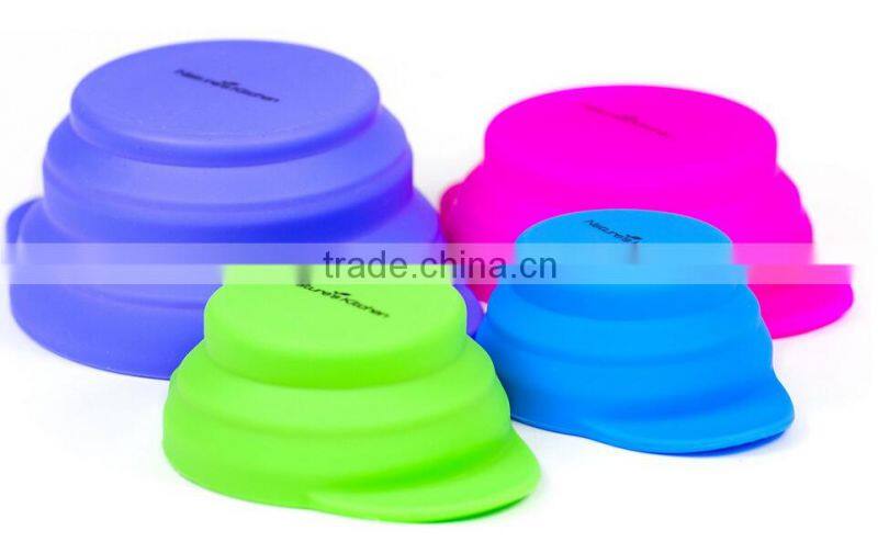 Colorful Kitchen Hot Selling Silicone collapsible Measuring Cups custom silicone cup