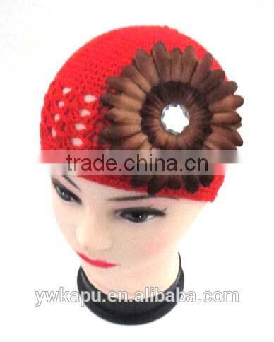 Multi colors kufi hat,crochet beret hats for girls