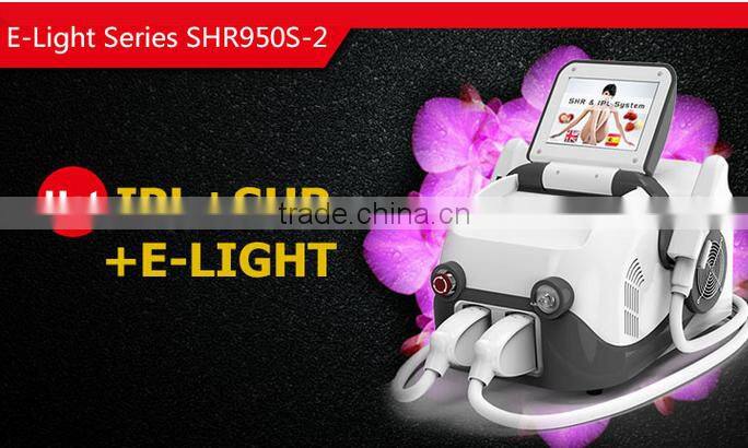 2016 professional portable SHR for hair removal and skin rejuvenation/ hair removal electrolysis machine/ hair remover with puls