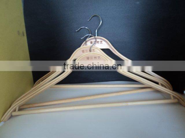 Environmental high quality bamboo hangers for clothes