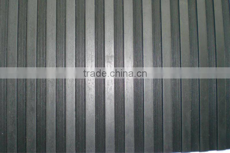 3mm to 6mm thickness Fine ribbed rubber flooring mat