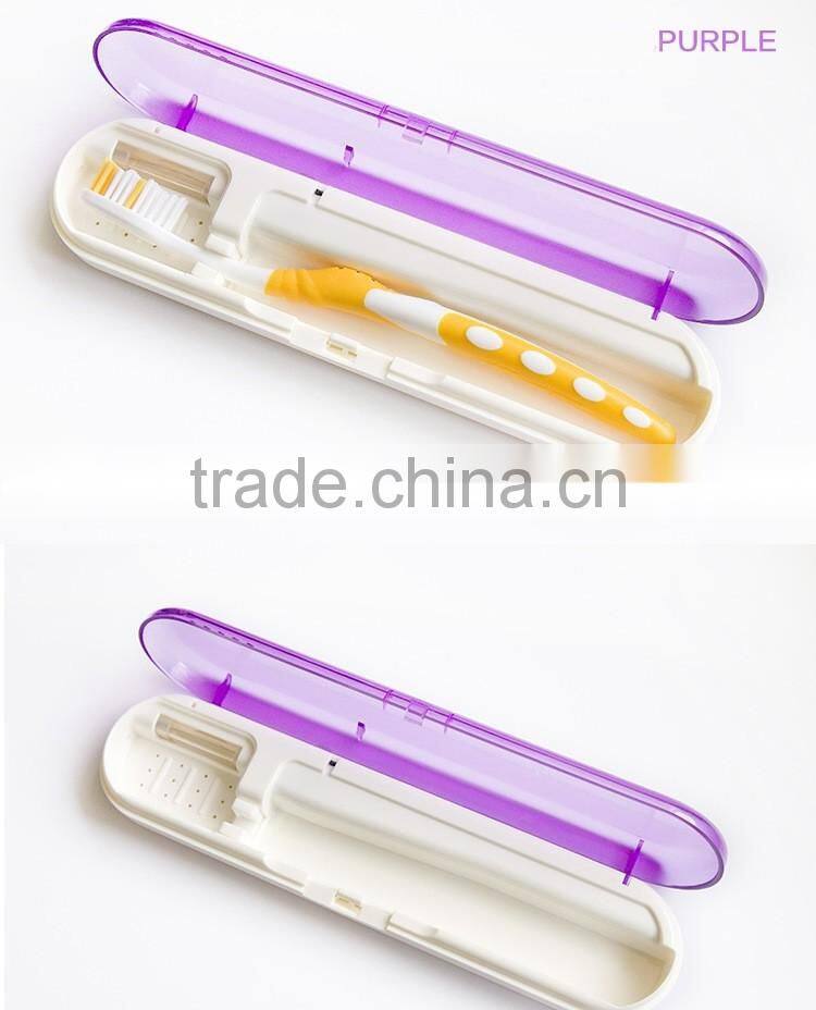 Portable personal uv toothbrush disinfector