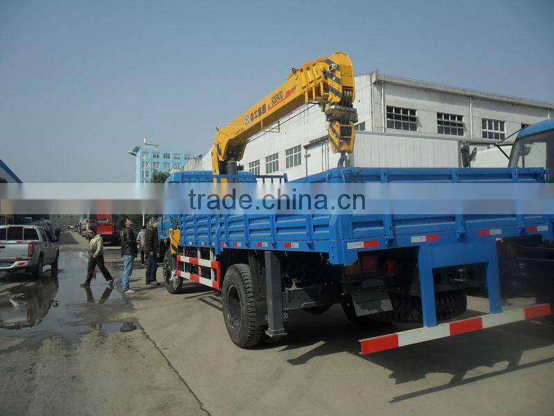 Dongfeng 145 truck mounted crane jib crane/good quality truck with crane