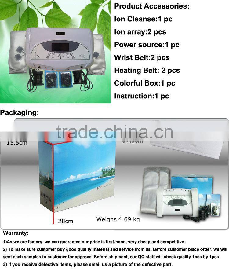 2017 Multi-functional ion detox foot patch Double instrument machine /purification device /Detoxification therapy machines