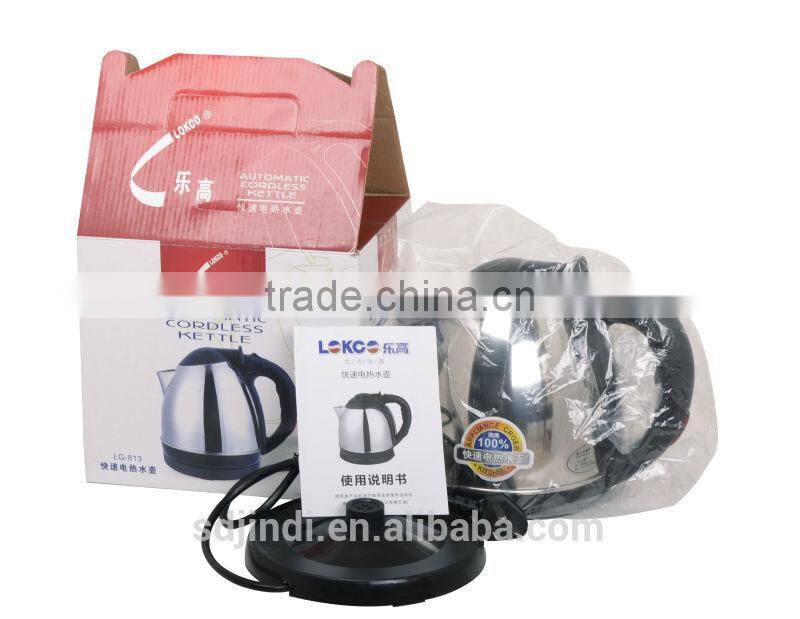 Stainless steel electric kettle with CE,CB,GS,ROHS approval