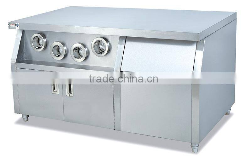 Stainless Steel Kitchen Work table with cup dispenser