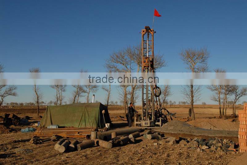 Power head type china trailer used drilling rig with normal-reverse circulation