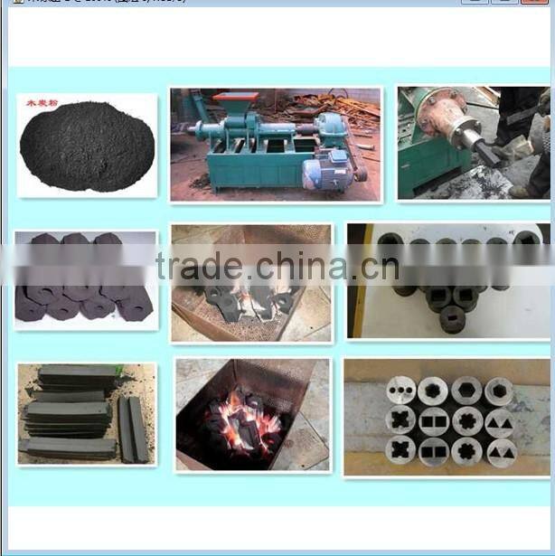 screw extruding hollow wood charcoal briquette machine
