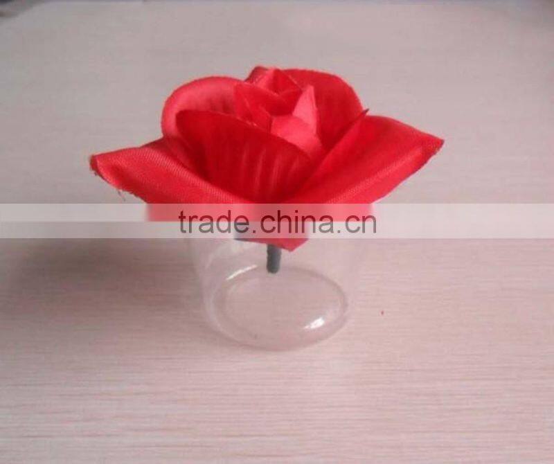 85ml christmas plastic candle cup with red flower