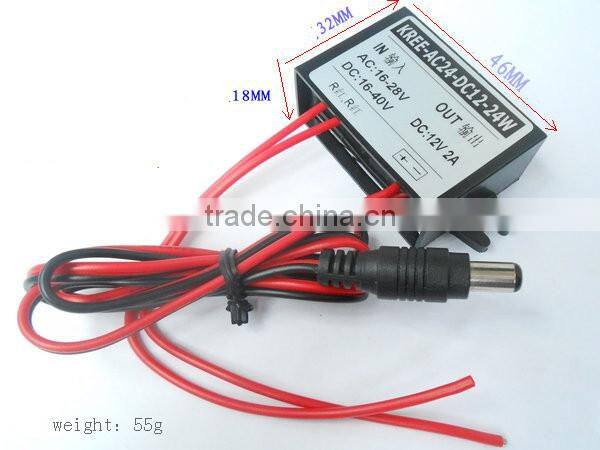 AC-DC power converter 24V AC power supply module 24V turn 12V2A camera becomes 12V1.5A DC