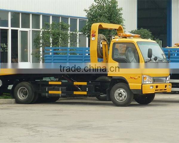 4x2 JAC diesel 4 ton flatbed tow truck wrecker