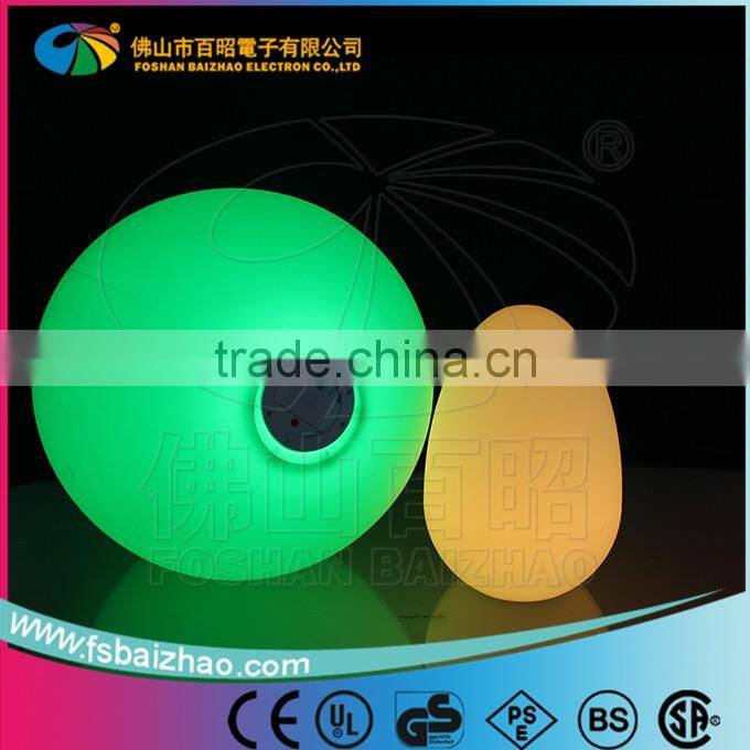 remote control waterproof color changing led egg ball / wireless led table lamp / led cylinder lamp made in China