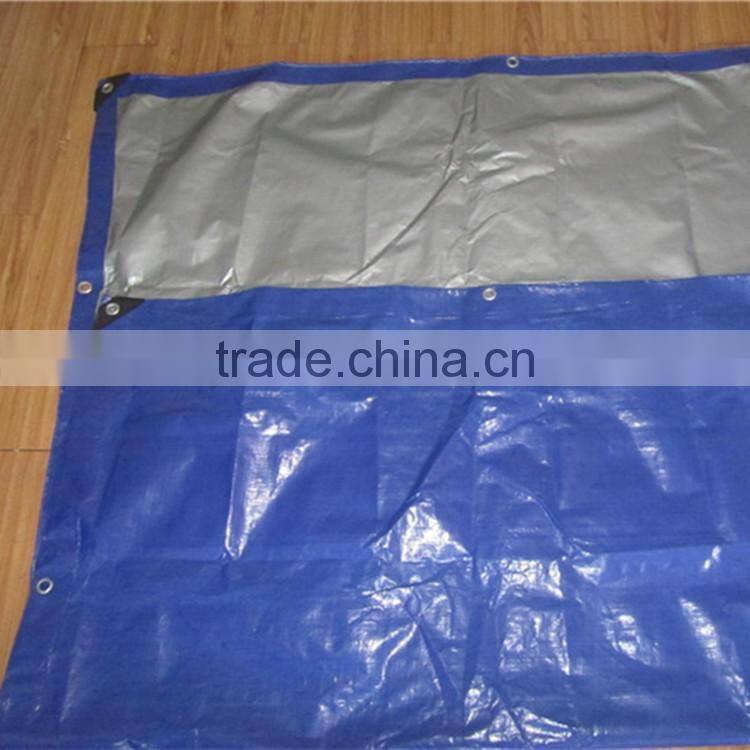 50-350gsm custom size blue and silver cheap price pe coated tarpaulin