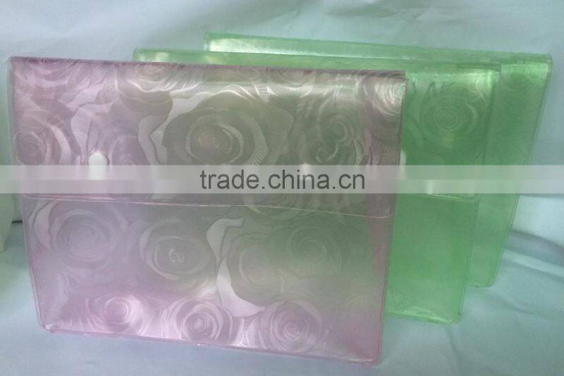 High quality non-toxic, eco-friendly embossed rose make up bag, EVA travel cosmetic bag