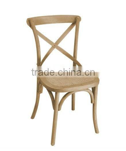 wholesale price wooden rattan cross back dining chair