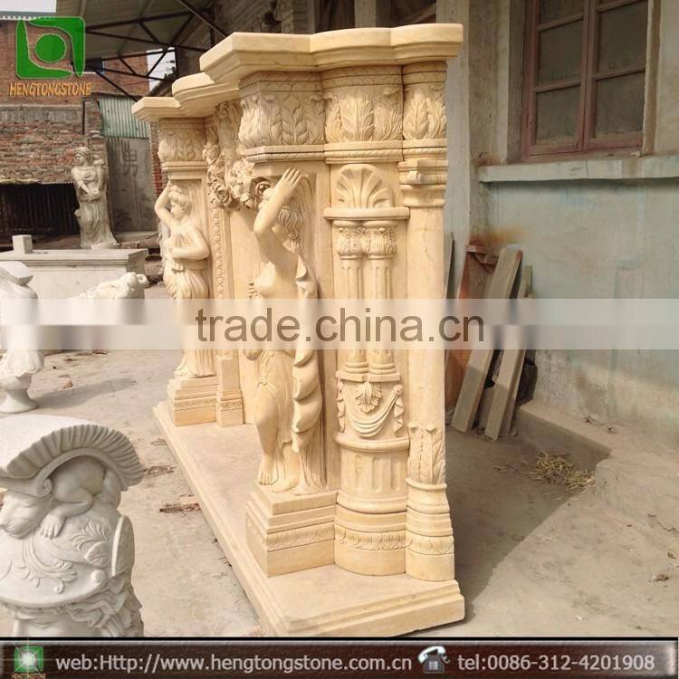 Marble Indoor Used Fireplace Mantel